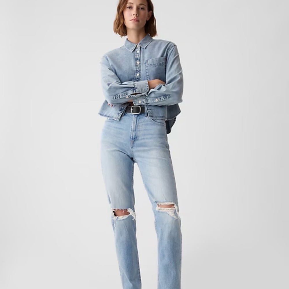 GAP Women's Light Blue Straight Leg Jeans